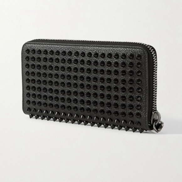 Christian Louboutin - EUC Spiked Full-Grain Leather Zip-Around Wallet - Picture 7 of 8